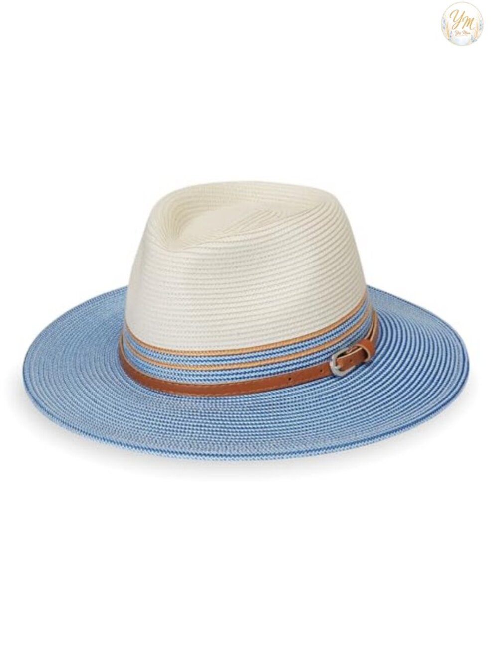 Women's Wide Brim UPF 50+ Packable Fedora Sun Hat Adjustable